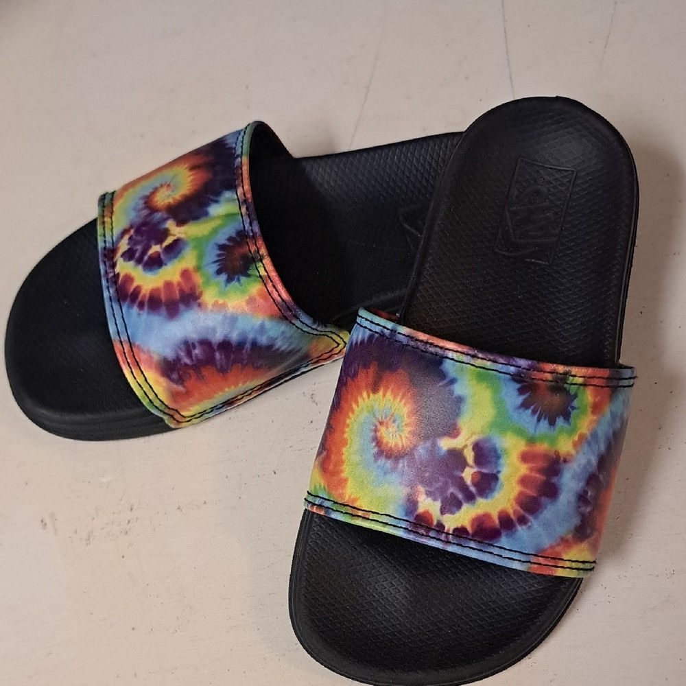 Vans Kids Multicolor Tie-Dye Slides